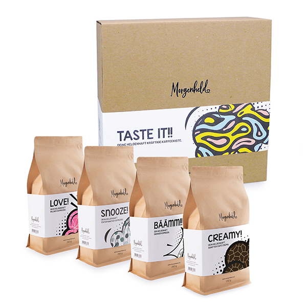 TASTE IT! - Deine heldenhaft kräftige Kaffeekiste.